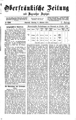 Oberfränkische Zeitung und Bayreuther Anzeiger (Bayreuther Anzeiger) Sonntag 18. Oktober 1874