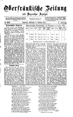 Oberfränkische Zeitung und Bayreuther Anzeiger (Bayreuther Anzeiger) Mittwoch 21. Oktober 1874