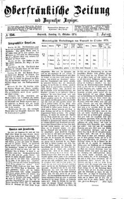 Oberfränkische Zeitung und Bayreuther Anzeiger (Bayreuther Anzeiger) Sonntag 25. Oktober 1874