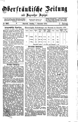 Oberfränkische Zeitung und Bayreuther Anzeiger (Bayreuther Anzeiger) Samstag 7. November 1874