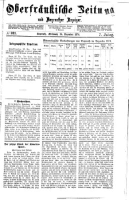 Oberfränkische Zeitung und Bayreuther Anzeiger (Bayreuther Anzeiger) Mittwoch 30. Dezember 1874