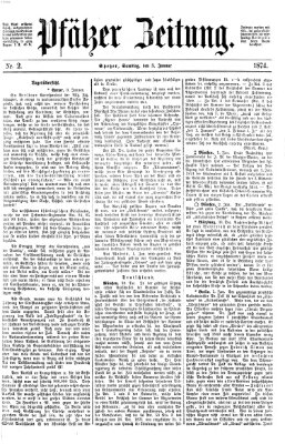 Pfälzer Zeitung Samstag 3. Januar 1874