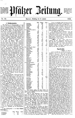 Pfälzer Zeitung Dienstag 13. Januar 1874