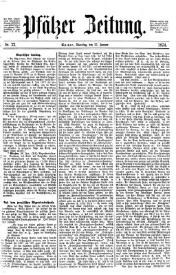 Pfälzer Zeitung Dienstag 27. Januar 1874