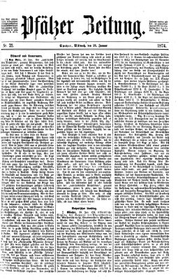 Pfälzer Zeitung Mittwoch 28. Januar 1874