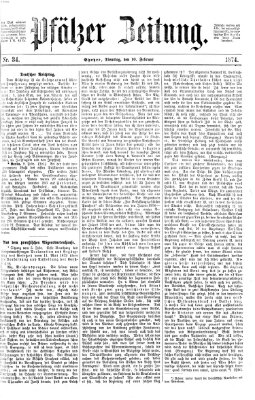 Pfälzer Zeitung Dienstag 10. Februar 1874