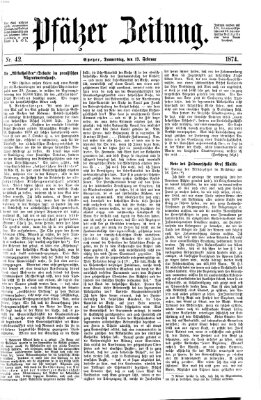 Pfälzer Zeitung Donnerstag 19. Februar 1874