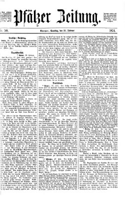 Pfälzer Zeitung Samstag 28. Februar 1874