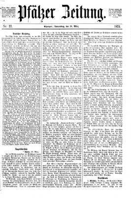 Pfälzer Zeitung Donnerstag 26. März 1874