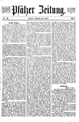 Pfälzer Zeitung Mittwoch 29. April 1874