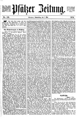 Pfälzer Zeitung Donnerstag 7. Mai 1874