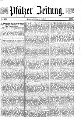 Pfälzer Zeitung Freitag 15. Mai 1874