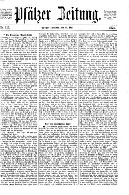 Pfälzer Zeitung Mittwoch 20. Mai 1874