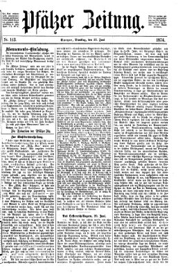 Pfälzer Zeitung Dienstag 23. Juni 1874