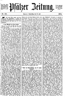 Pfälzer Zeitung Donnerstag 30. Juli 1874