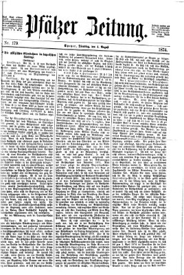 Pfälzer Zeitung Dienstag 4. August 1874