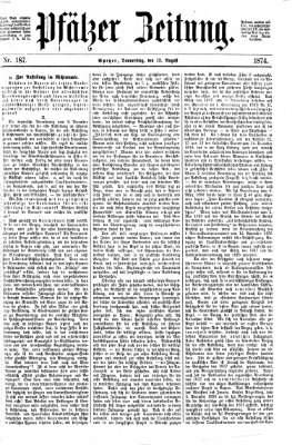 Pfälzer Zeitung Donnerstag 13. August 1874