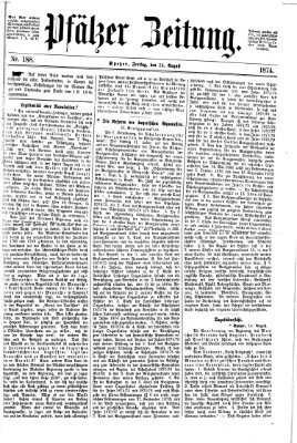 Pfälzer Zeitung Freitag 14. August 1874