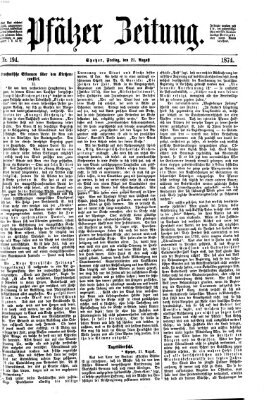 Pfälzer Zeitung Freitag 21. August 1874