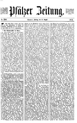 Pfälzer Zeitung Freitag 28. August 1874