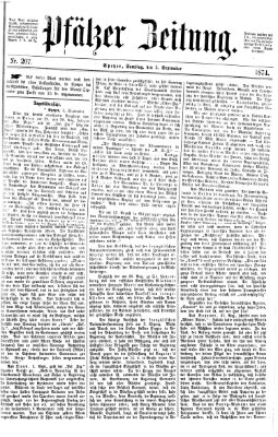 Pfälzer Zeitung Samstag 5. September 1874
