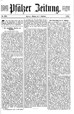 Pfälzer Zeitung Montag 7. September 1874