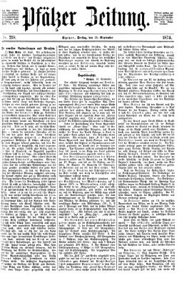 Pfälzer Zeitung Freitag 18. September 1874