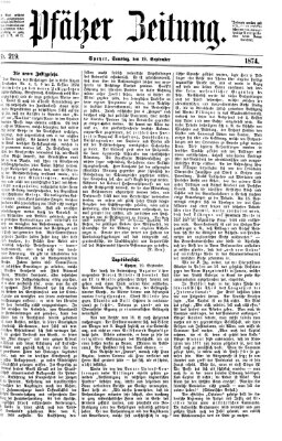 Pfälzer Zeitung Samstag 19. September 1874