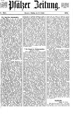 Pfälzer Zeitung Dienstag 20. Oktober 1874