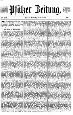 Pfälzer Zeitung Donnerstag 29. Oktober 1874