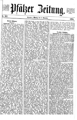 Pfälzer Zeitung Montag 9. November 1874