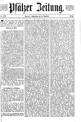 Pfälzer Zeitung Donnerstag 26. November 1874