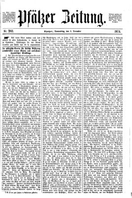 Pfälzer Zeitung Donnerstag 3. Dezember 1874