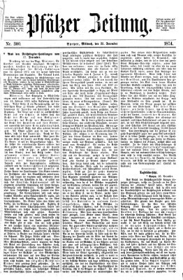 Pfälzer Zeitung Mittwoch 23. Dezember 1874