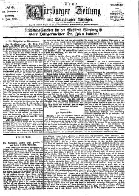 Neue Würzburger Zeitung Dienstag 6. Januar 1874