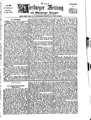 Neue Würzburger Zeitung Dienstag 13. Januar 1874