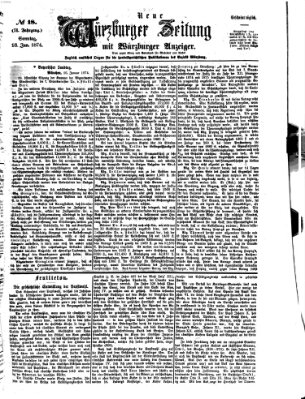 Neue Würzburger Zeitung Sonntag 18. Januar 1874