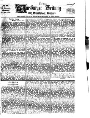 Neue Würzburger Zeitung Donnerstag 22. Januar 1874