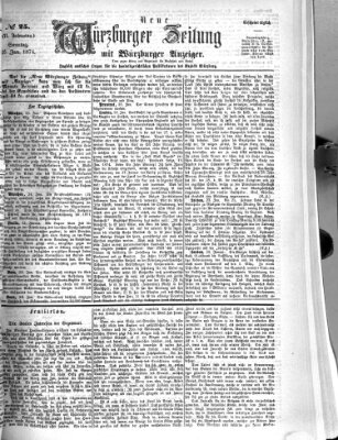 Neue Würzburger Zeitung Sonntag 25. Januar 1874