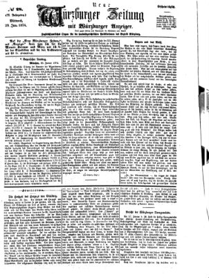 Neue Würzburger Zeitung Mittwoch 28. Januar 1874