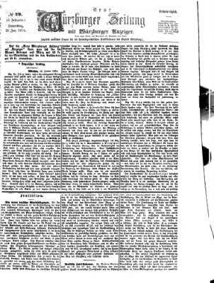 Neue Würzburger Zeitung Donnerstag 29. Januar 1874