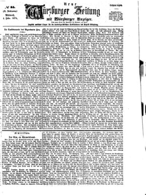 Neue Würzburger Zeitung Mittwoch 4. Februar 1874