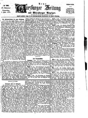 Neue Würzburger Zeitung Donnerstag 5. Februar 1874