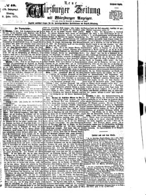 Neue Würzburger Zeitung Montag 9. Februar 1874