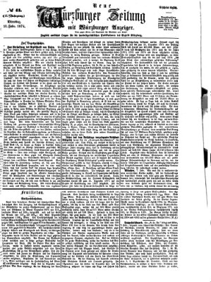 Neue Würzburger Zeitung Dienstag 10. Februar 1874