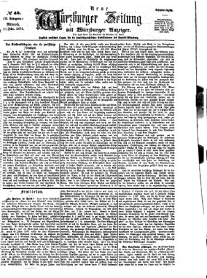 Neue Würzburger Zeitung Mittwoch 11. Februar 1874