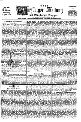 Neue Würzburger Zeitung Donnerstag 19. Februar 1874