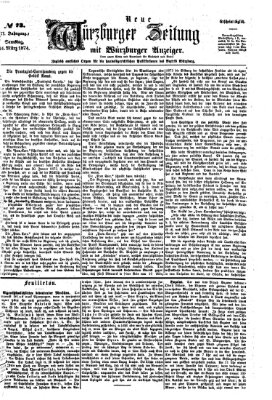 Neue Würzburger Zeitung Samstag 14. März 1874