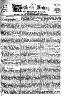 Neue Würzburger Zeitung Samstag 21. März 1874