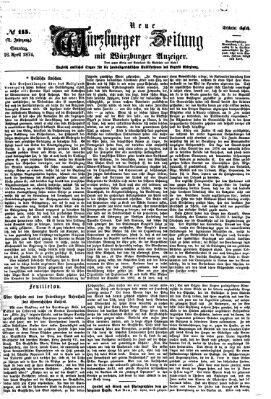 Neue Würzburger Zeitung Sonntag 26. April 1874